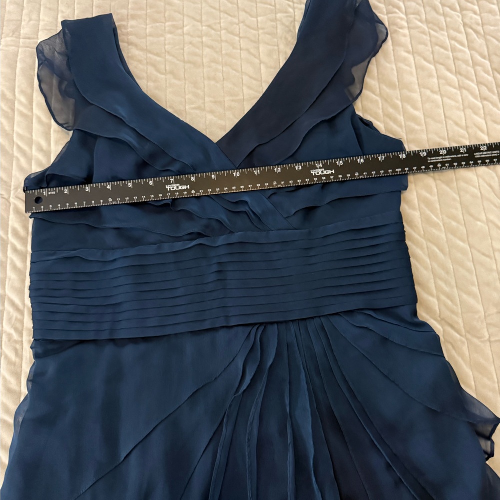 Adrianna Papell Chiffon Tiered Ruffle Evening Gown – Floor Length Formal Dress - Picture 6 of 9
